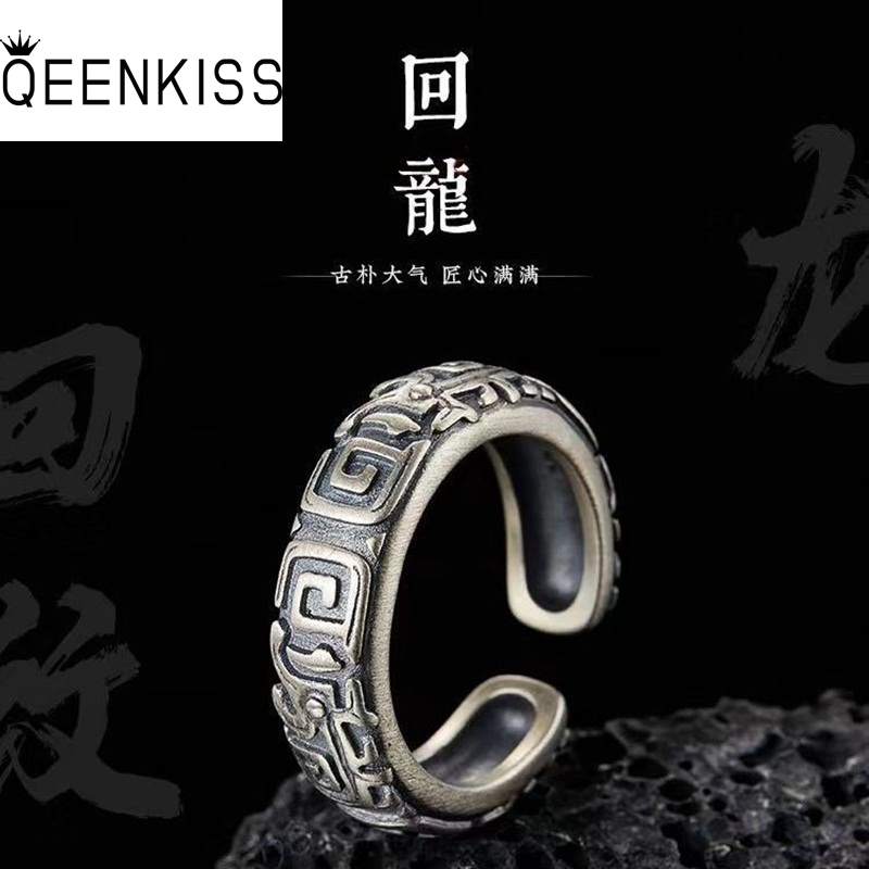 Men'S Grooming Set Gift - QEENKISS 925 Sterling Silver Ring for