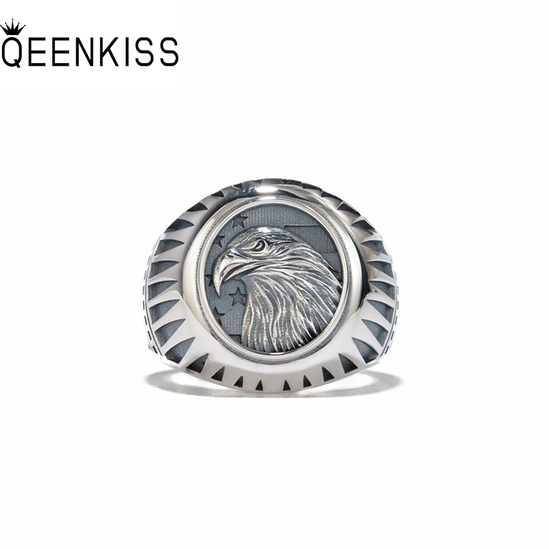 Men'S Grooming Set Gift - QEENKISS 925 Sterling Silver Vintage Eagle