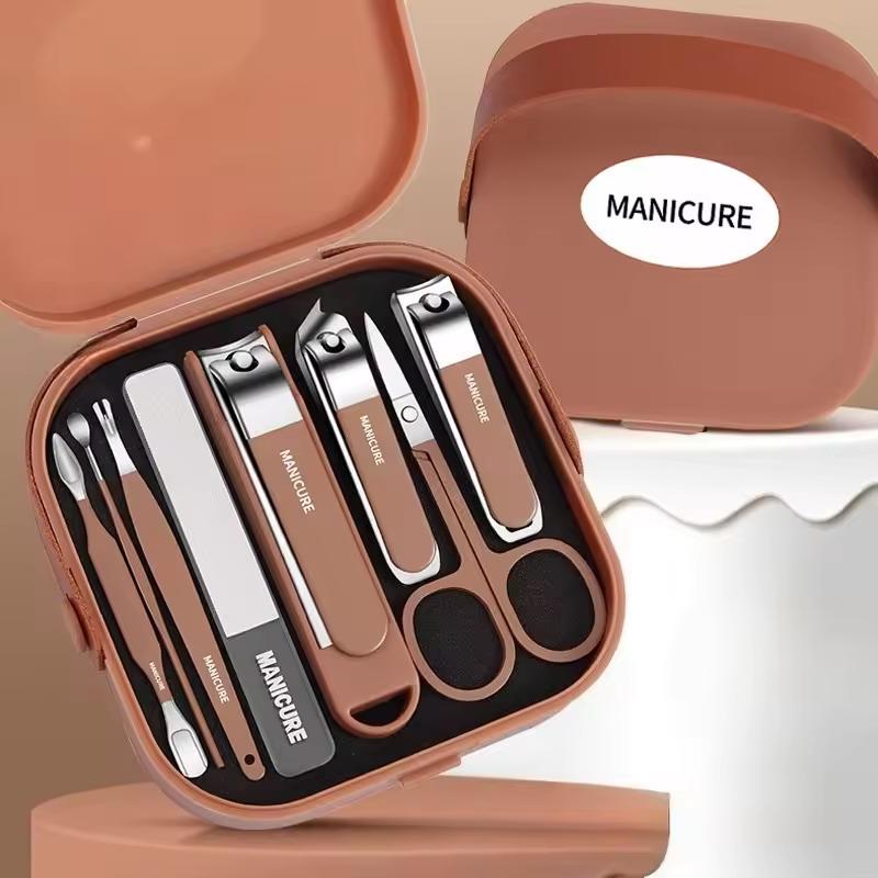 Mens Grooming Kit Case - Nail Care Kit Anti-Splatter Manicure Set