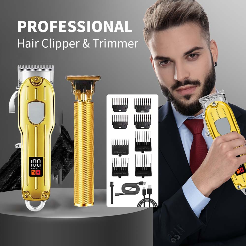 Beard Trimmer Cordless - 2 in 1 Electric Hair Clipper