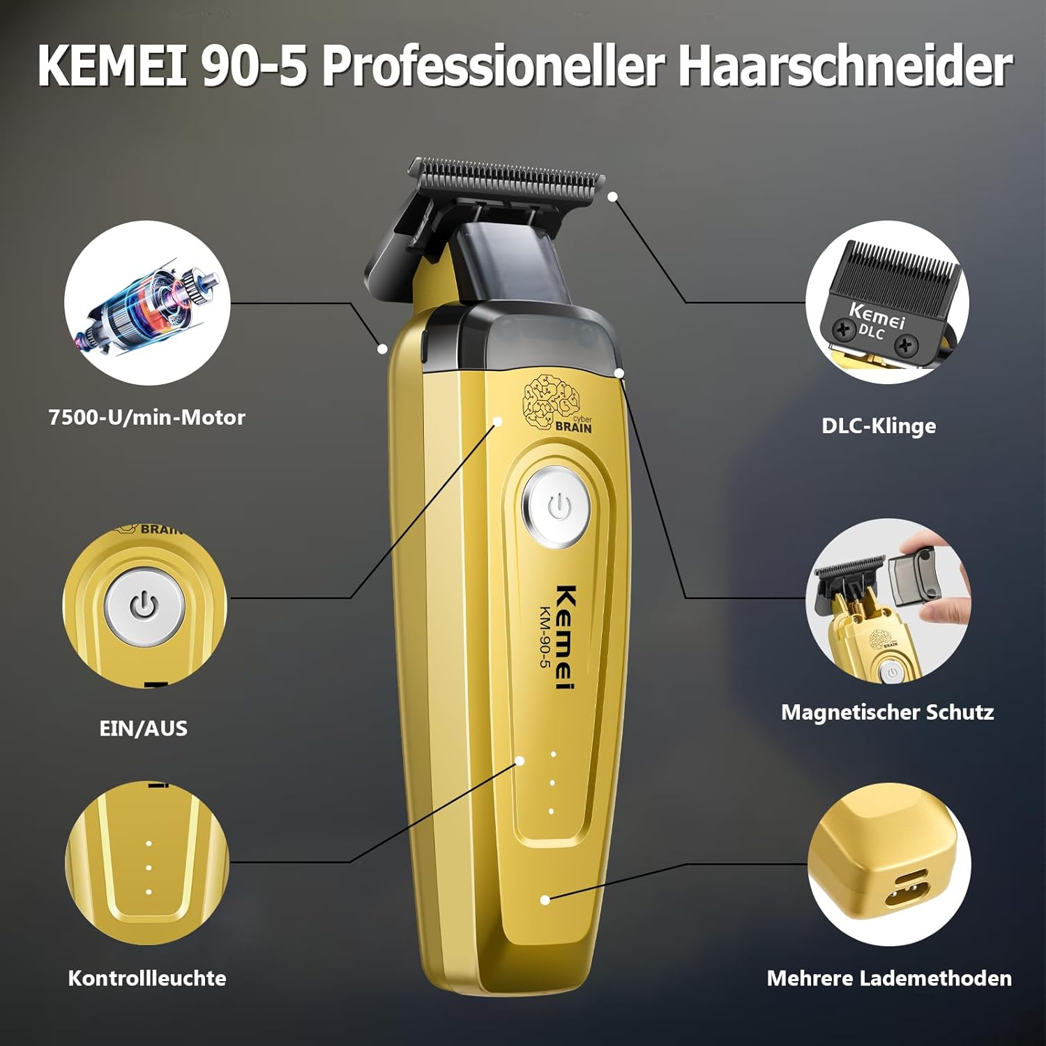 KEMEI Men's Hair Trimmer, Cord - Beard Trimmer Cordless 评论和价格