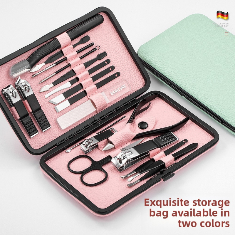 18pcs Manicure Pedicure Set, P - Mens Grooming Kit Case 评论和价格