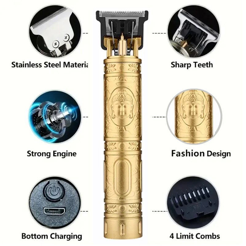 T9 Hair Clipper With 4 Guide C - Beard Trimmer Cordless 评论和价格