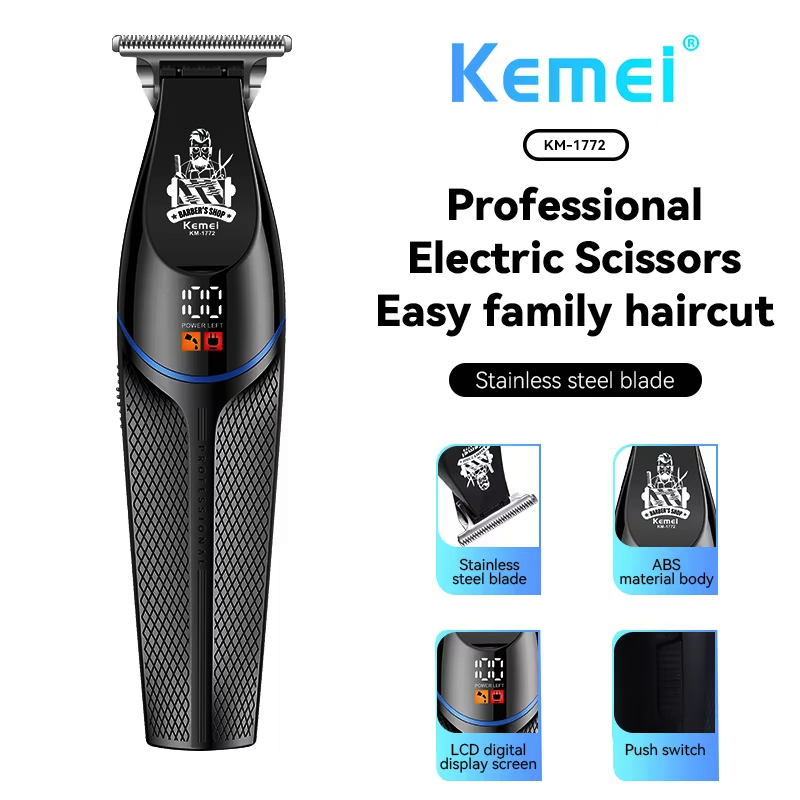 Kemei KM-1772 7000 RPM Hair Cl - Beard Trimmer Cordless 评论和价格