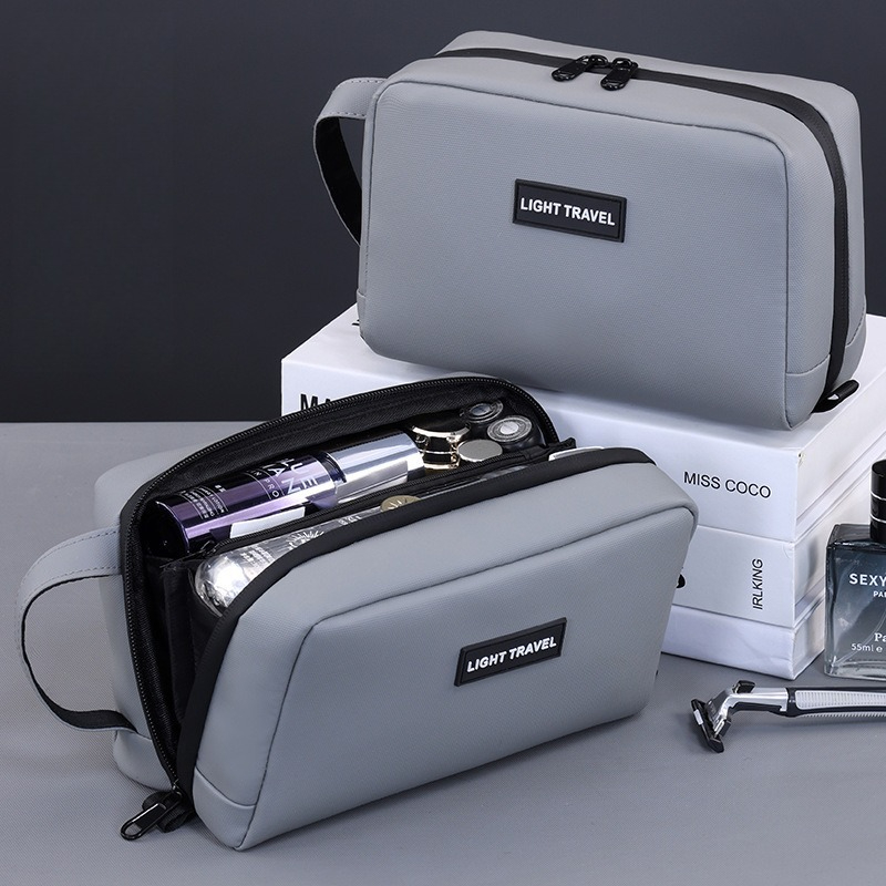 Waterproof Handheld Makeup Bag - Mens Grooming Kit Case 评论和价格