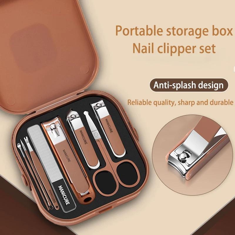 Nail Care Kit Anti-Splatter Ma - Mens Grooming Kit Case 评论和价格