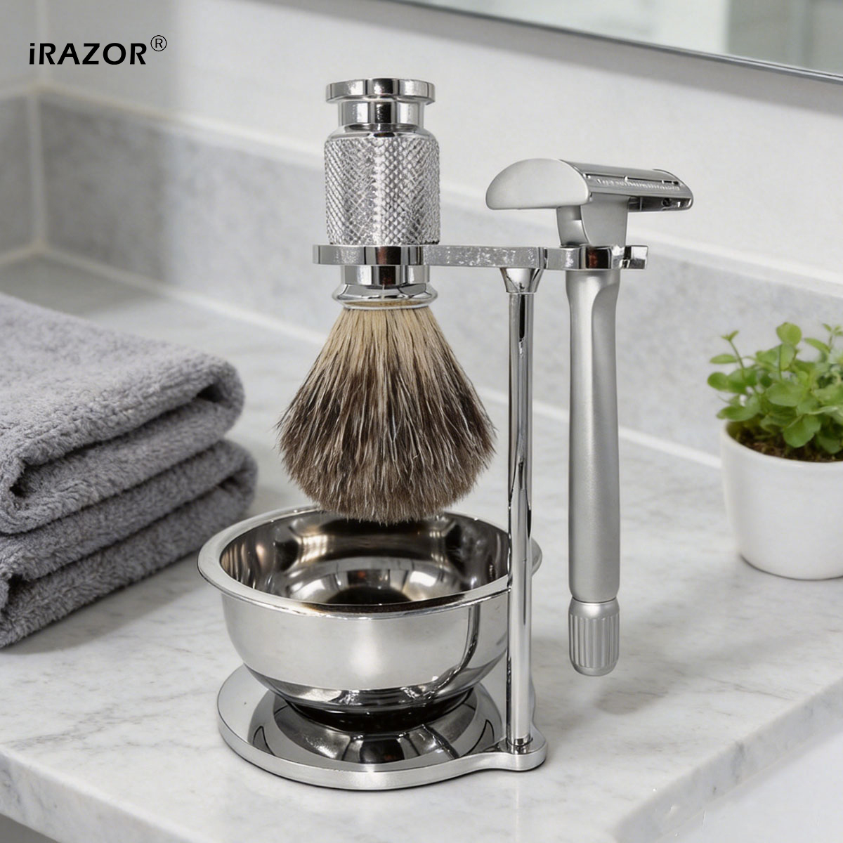 iRAZOR Butterfly Open Double E - Men'S Grooming Set Gift 评论和价格