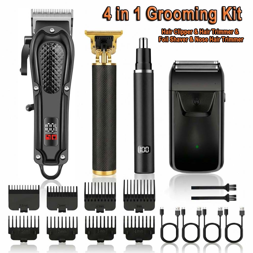 4 in 1 Men's Hair Clipper Set, - Beard Trimmer Cordless 评论和价格