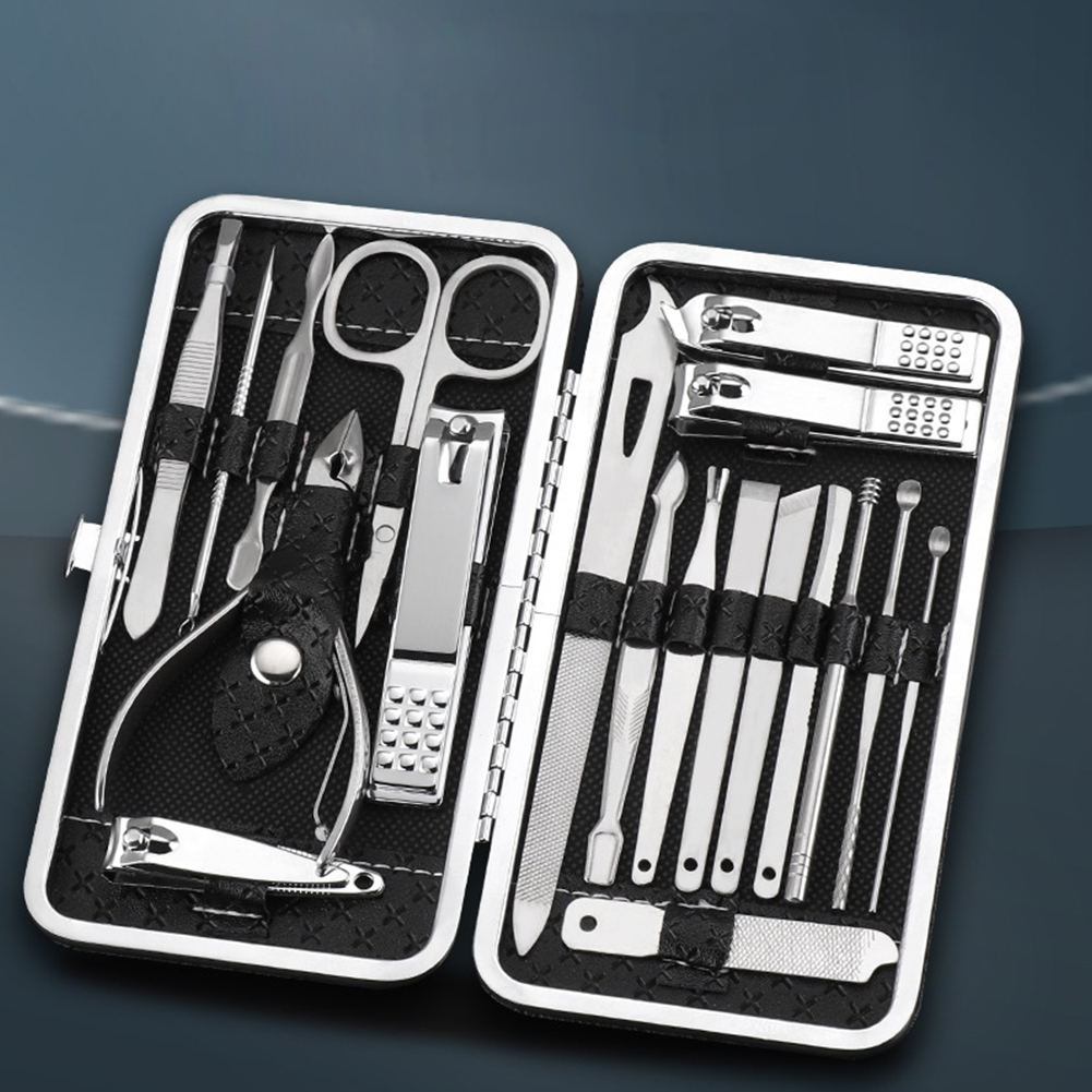 19Pcs Fingernail and Toenail C - Mens Grooming Kit Case 评论和价格