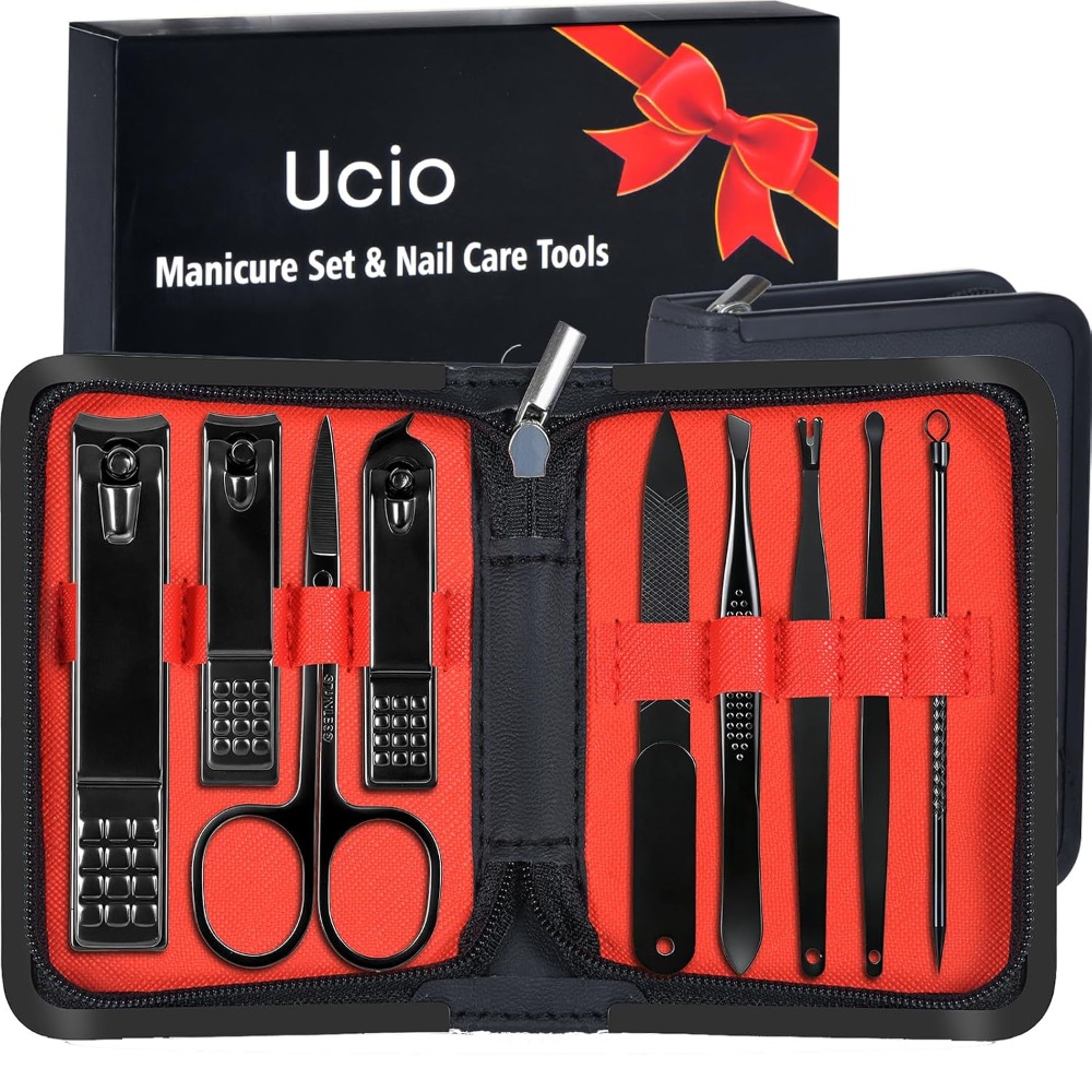 Professional Manicure Pedicure - Mens Grooming Kit Case 评论和价格