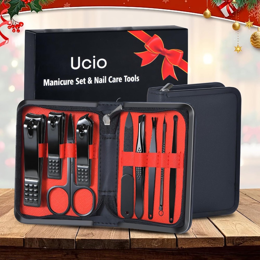 Professional Manicure Pedicure - Mens Grooming Kit Case 评论和价格