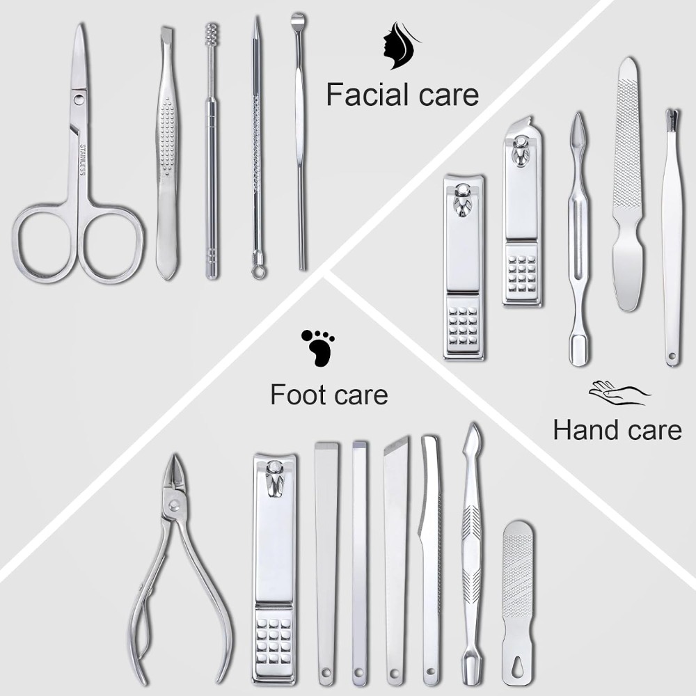 Professional Manicure Pedicure - Mens Grooming Kit Case 评论和价格
