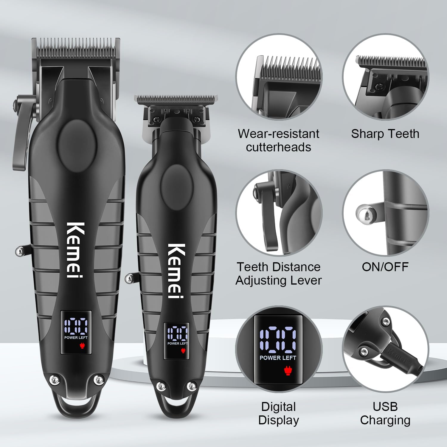 Kemei Hair Clipper Kit for Men - Hair Clipper Professional 评论和价格
