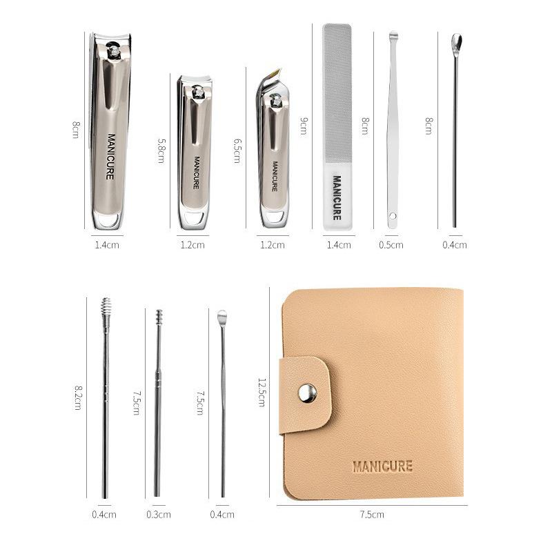 Manicure Pedicure Kit 10 Pcs P - Mens Grooming Kit Case 评论和价格
