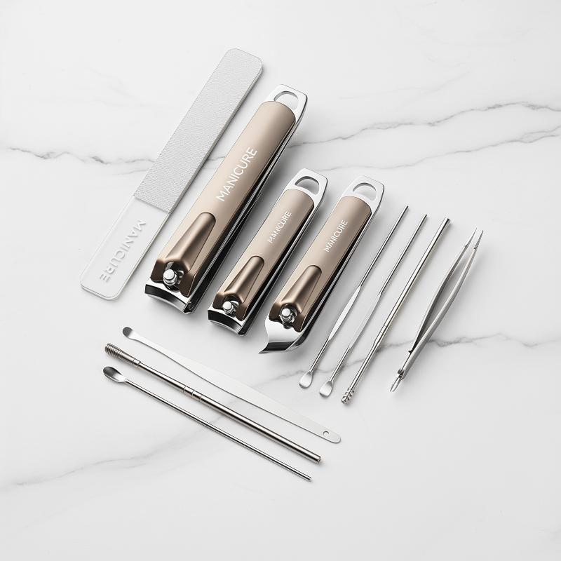 Manicure Pedicure Kit 10 Pcs P - Mens Grooming Kit Case 评论和价格