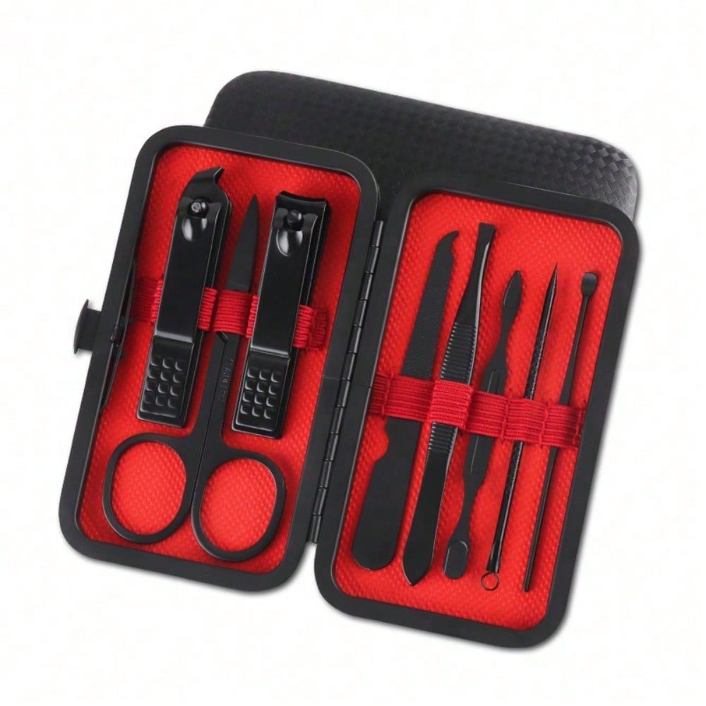 8/24pcs Professional Manicure  - Mens Grooming Kit Case 评论和价格