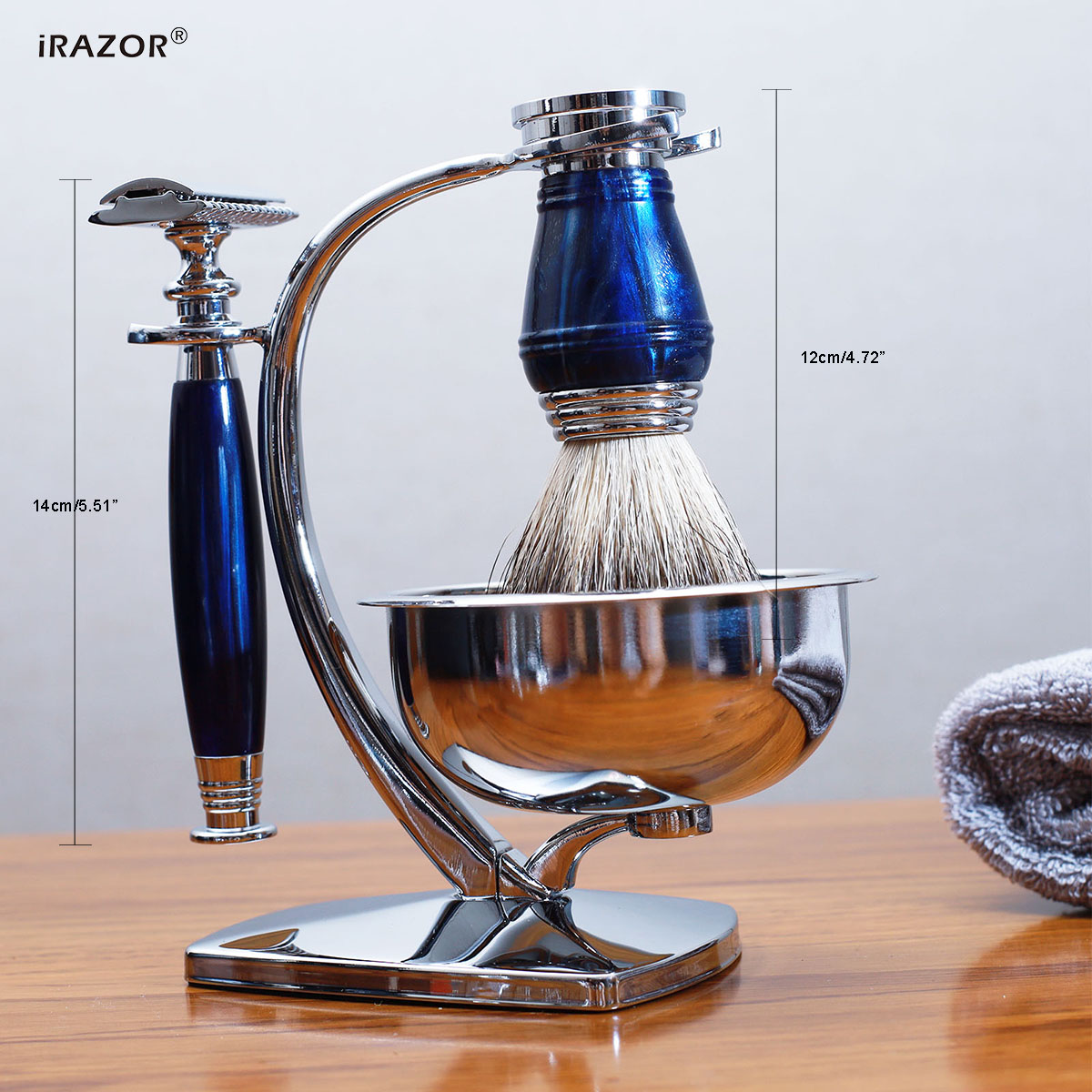 iRAZOR Royal Blue Luxury Men's - Men'S Grooming Set Gift 评论和价格