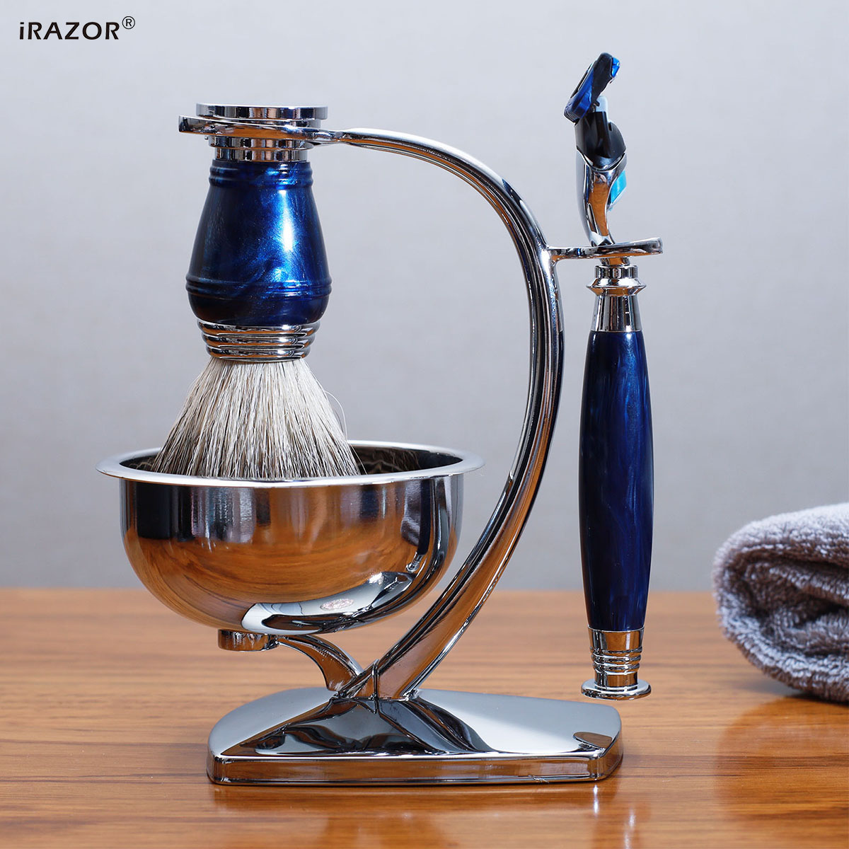 iRAZOR Royal Blue Luxury Men's - Men'S Grooming Set Gift 评论和价格