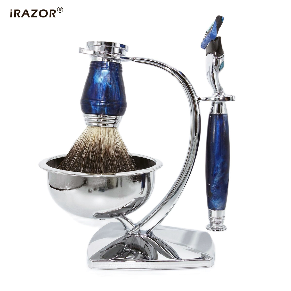 iRAZOR Royal Blue Luxury Men's - Men'S Grooming Set Gift 评论和价格