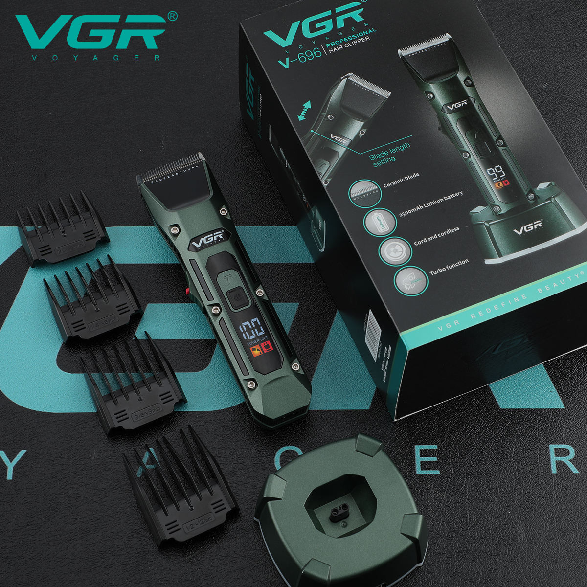 VGR V-696 New metal Popular Sa - Hair Clipper Professional 评论和价格